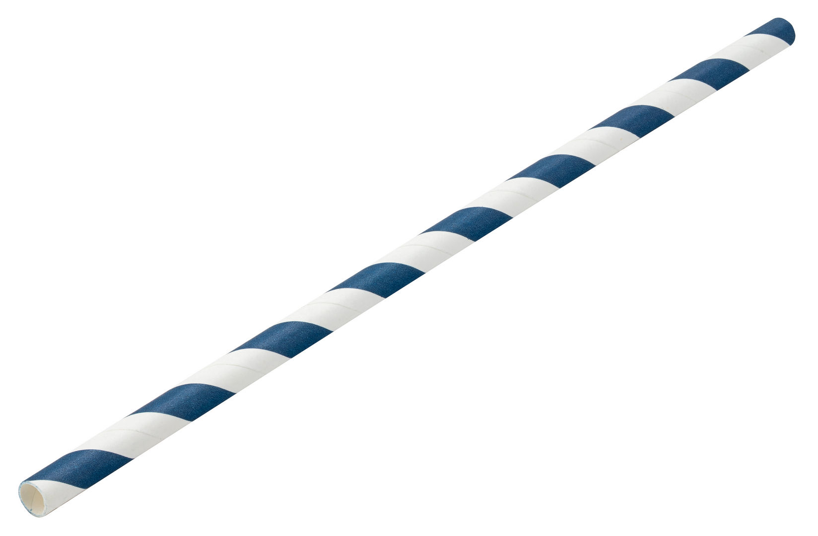 Paper Navy/White Stripe Straw 8